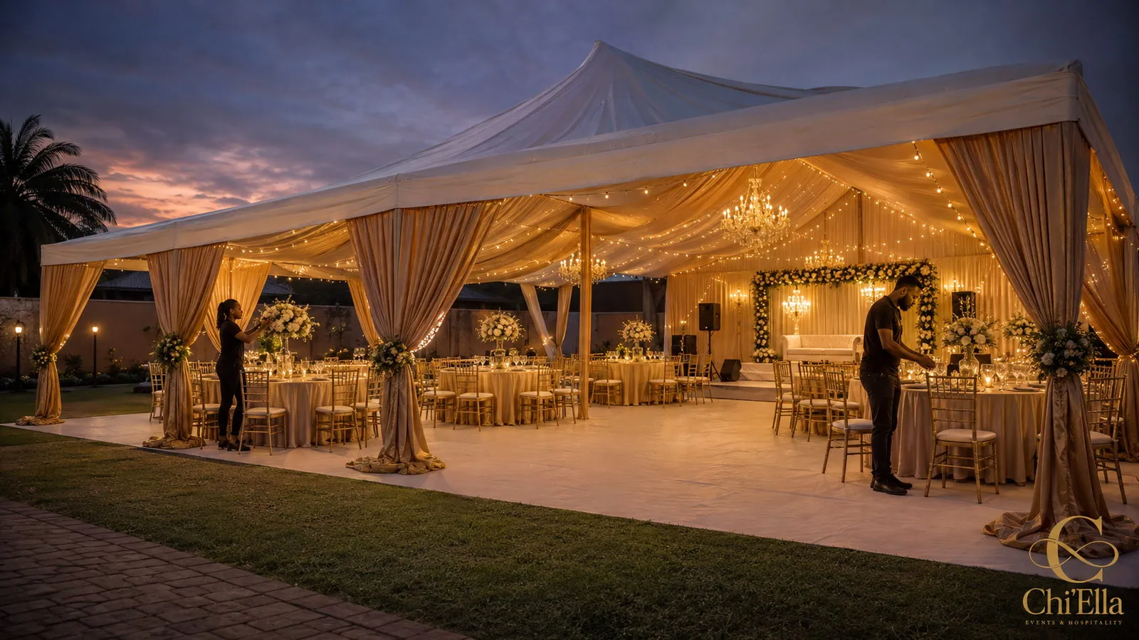 Chiavari chairs and tables